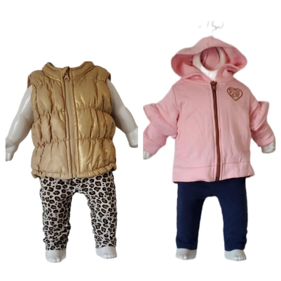 3-6 Months Baby Girl Clothing Clothes Outfits Sweatshirt Pants Vest INFANT - Picture 1 of 16